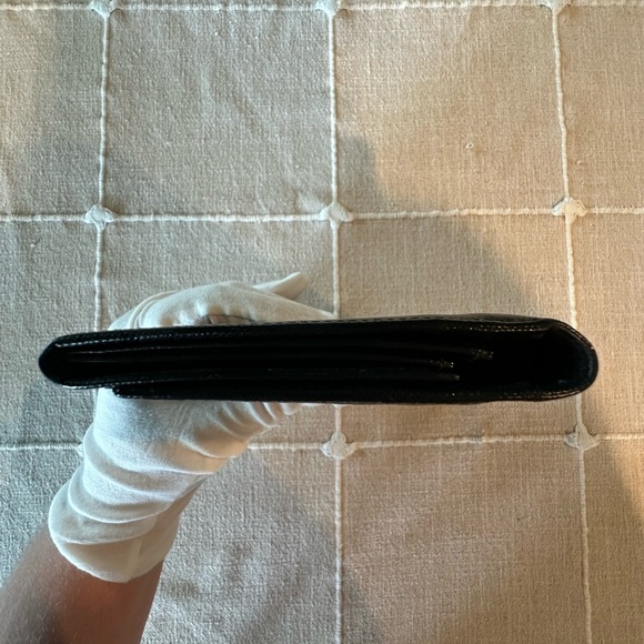 Prada | Portafoglio Portamon Saffiano Leather Nero Long Snap Button Wallet - Picture 16 of 16